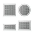 Set of ventilation grilles. Royalty Free Stock Photo