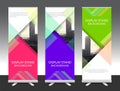 Set of vertical abstract display banner stand or roll up design