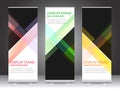 Set of vertical abstract display banner stand or roll up design