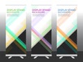 Set of vertical abstract display banner stand or roll up design