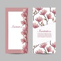 Set of vertical banners with beautiful flowers Royalty Free Stock Photo