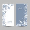 Set of vertical banners with winter pattern Royalty Free Stock Photo