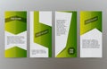 Set vertical banners green background04 Royalty Free Stock Photo