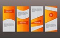 Set vertical banners orange background01 Royalty Free Stock Photo