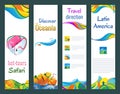 Set of vertical banners, vector illustration