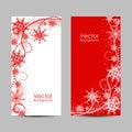 Set of vertical banners with winter pattern Royalty Free Stock Photo