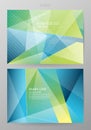 Set vertical of brochures in modern abstract style.