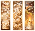 Set vertical christmas banners Royalty Free Stock Photo