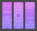 Set of vertical ethnic narrow banners