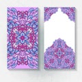 Set of vertical hand drawn floral banners Royalty Free Stock Photo