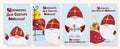 A set of vertical postcards for the day of St. Nicholas. The inscription is in Ukrainian. Saint Nicholas. Cute dwarf priest in a