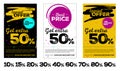 Set of Vertical Sale Posters.