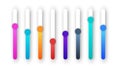 Set of vertical scrollbars