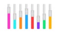 Set of vertical scrollbars