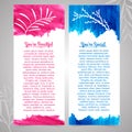 Set of vertical templates for brochures, greeting