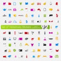 Set of veterinary stickers Royalty Free Stock Photo