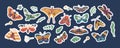 Set Of Vibrant And Enchanting Stickers Featuring Various Butterfly Species. Perfect For Adding A Touch Of Beauty