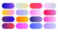 Set of vibrant gradients  swatches or buttons Royalty Free Stock Photo