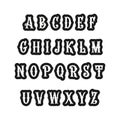 Set of Victorian style alphabet letters