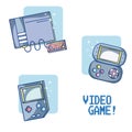 Set of videogame and consoles