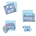 Set of videogame and consoles