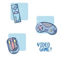 Set of videogame and consoles