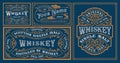 A set of vintage alcohol label templates