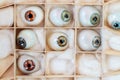 Set of vintage artificial eyes