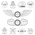 Set of vintage badges car club and garage Royalty Free Stock Photo