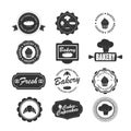 Set of vintage bakery labels, badges and design elements Royalty Free Stock Photo