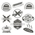 Set of vintage bakery labels and design elements Royalty Free Stock Photo