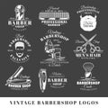 Set of vintage barbershop labels