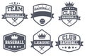 Set of Vintage Baseball Club Badge and Label