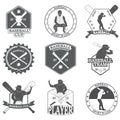 Set of vintage baseball labels and badges Royalty Free Stock Photo