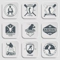 Set of vintage baseball labels and badges Royalty Free Stock Photo