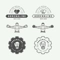 Set of vintage boxing and martial arts logo badges and labels Royalty Free Stock Photo