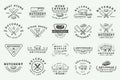 Set of vintage butchery meat, steak or bbq logos, emblems, badge Royalty Free Stock Photo