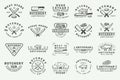 Set of vintage butchery meat, steak or bbq logos, emblems, badge Royalty Free Stock Photo