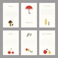 Set of vintage cards templates editable.