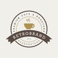 Set of vintage coffee badges and labels.eps10 Royalty Free Stock Photo