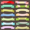 Set of vintage colored banner ribbons Royalty Free Stock Photo