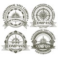 Set of vintage compasses Royalty Free Stock Photo