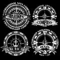 Set of vintage compasses Royalty Free Stock Photo