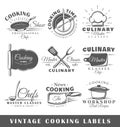 Set of vintage cooking labels