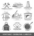 Set of vintage cooking labels