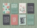 Set of Vintage Creative Cards