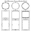 Set of vintage decorative borders and frames.