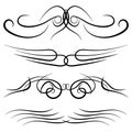 Set of vintage decorative curls, swirls, monograms and calligraphic border Royalty Free Stock Photo