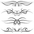 Set of vintage decorative curls, swirls, monograms and calligraphic borders Royalty Free Stock Photo