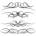 Set of vintage decorative curls, swirls, monograms and calligraphic borders